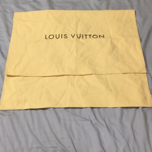 Auth LOUIS VUITTON LV Fold Over Cloth Protective Sleeper Storage Dust Bag LARGE - Picture 1 of 6